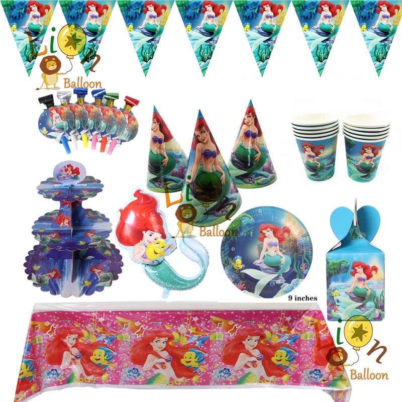 Little Mermaid Theme PartyNeeds Kids Birthday Supplies Party Decoration
