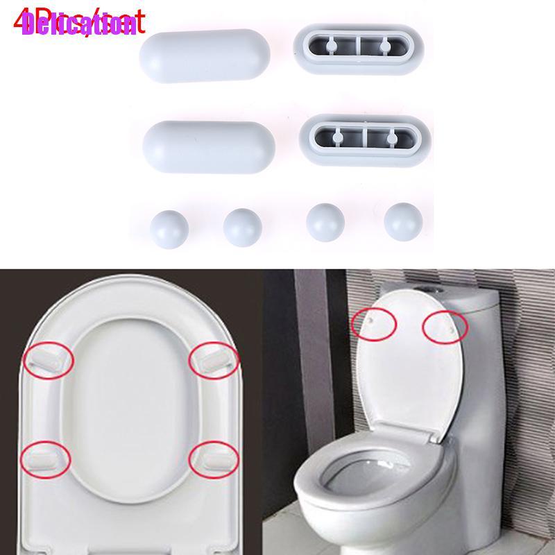 Delication> 4pcs Antislip Gasket Toilet Seat Cushion Pads Cover Bumper