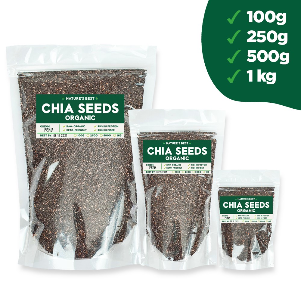 Organic Chia Seeds 100g, 250g, 500g, 1kg Shopee Philippines