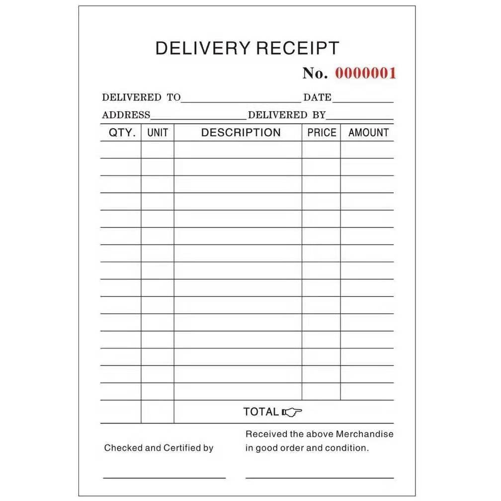 Delivery Receipt Template Printable Receipt Template vrogue.co
