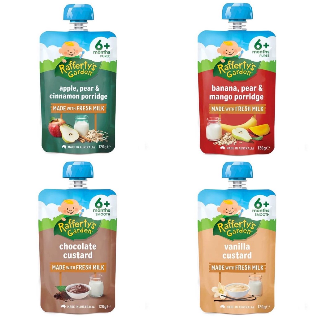 Raffertys Garden Baby Food 6+ Months Puree or Smooth (Australia