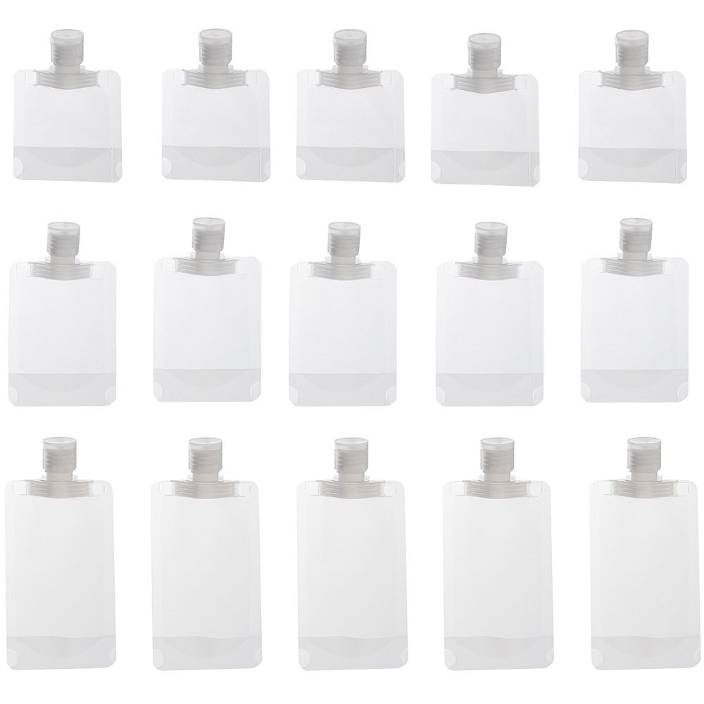 5 PCS Travel Refillable Flat Pouch Shampoo Liquid Lotion Dispenser Bag Cosmetic Refillable Flat