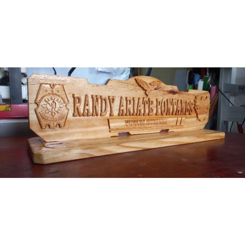 Table Name Plate 3D design machine made with 6x20 inches and 20mm