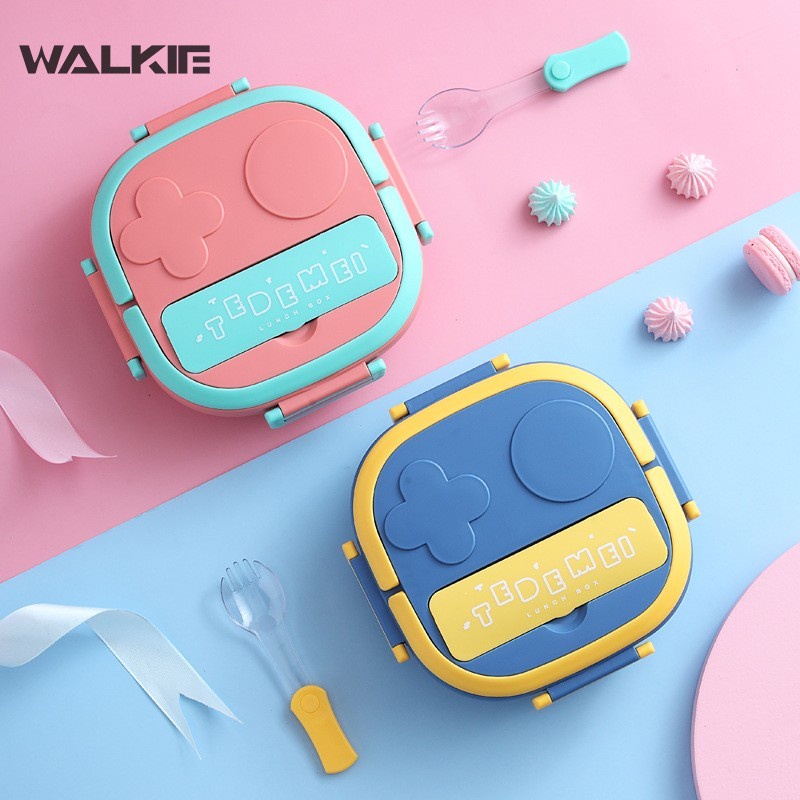 WALKIE 550ML Kids Baby Snacks Container Outdoor Picnic Stainless Steel