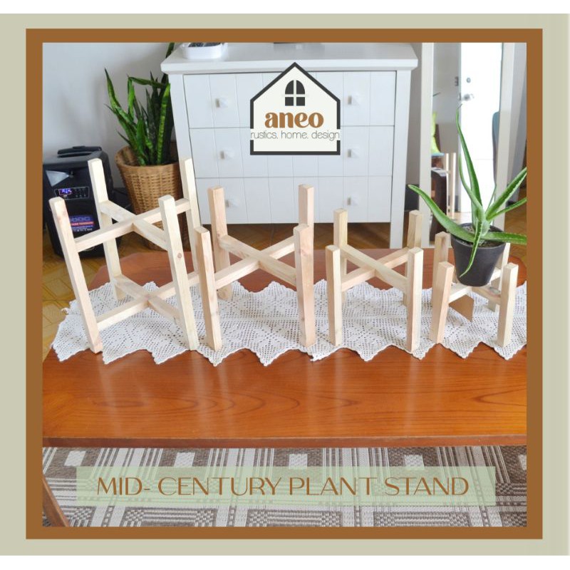 Collapsible Wooden Plant Stand Large Shopee Philippines