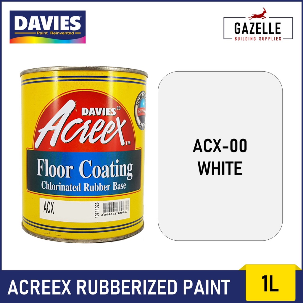 Davies Acreex Rubberized Floor Paint White 1L Shopee Philippines