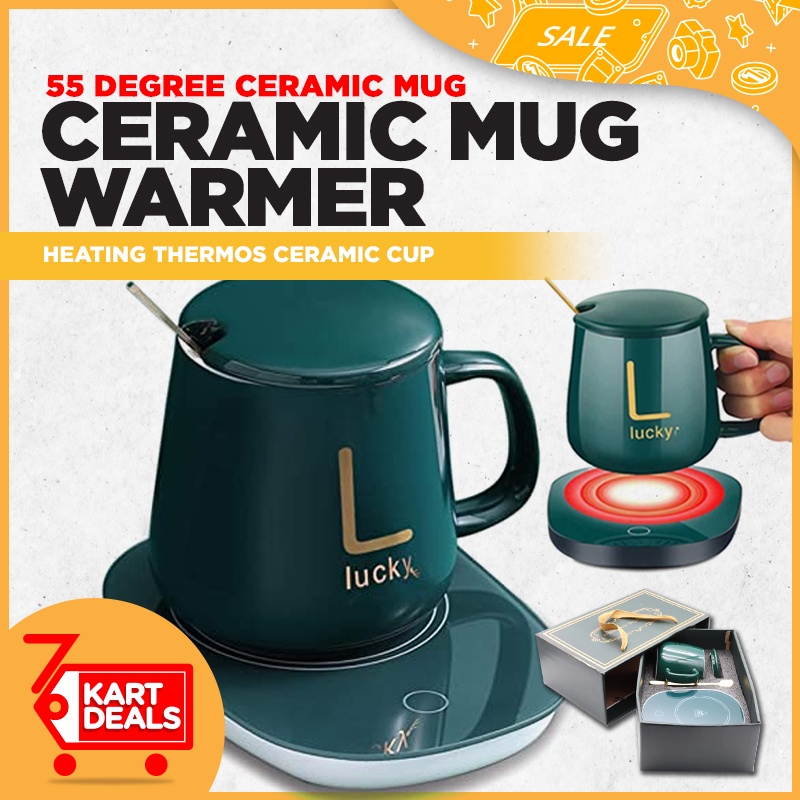 Ceramic Mug Warmer Heating Thermos Cup 55 degree Automatic Smart