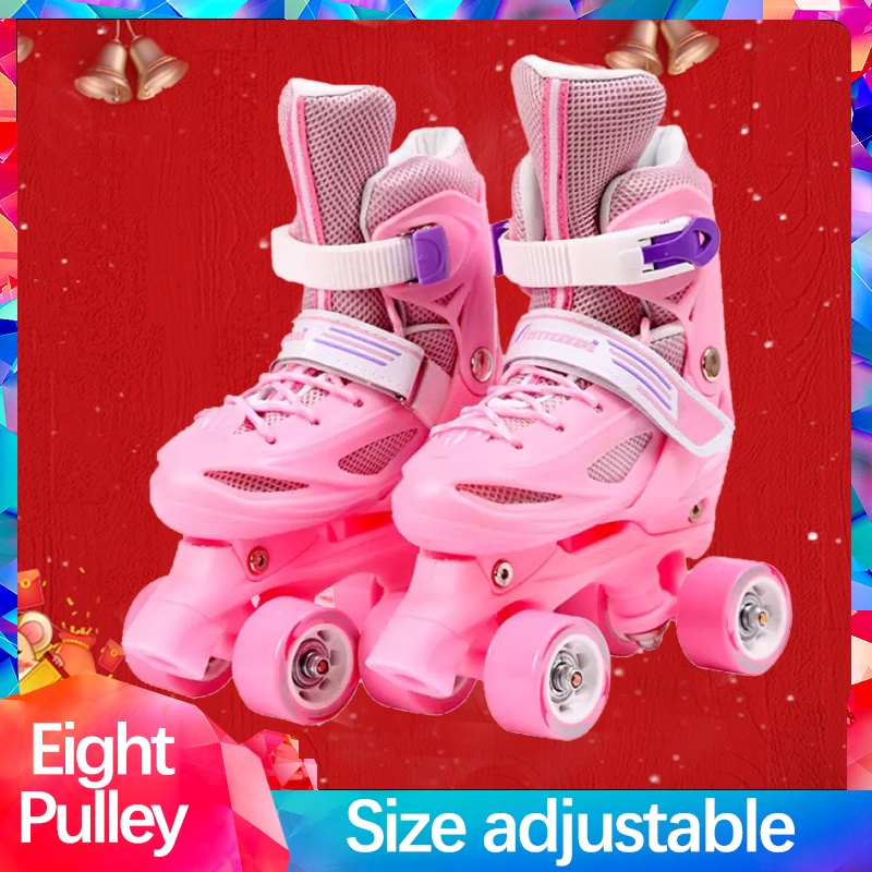 【Hot Sale】The new Roller Skates Adjustable Double row Skate Roller 4