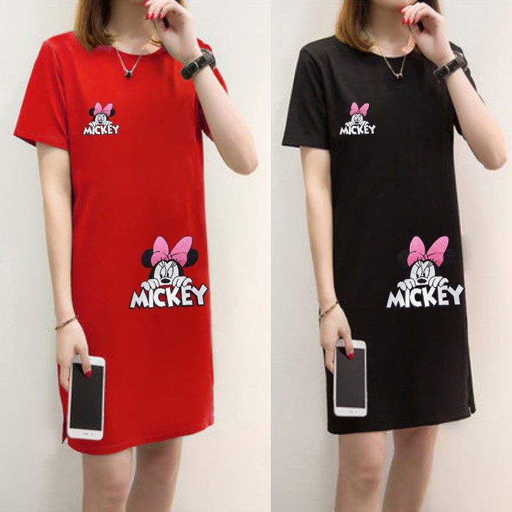 Mickey Mouse Dress Women's Large Size Print Shopee Philippines