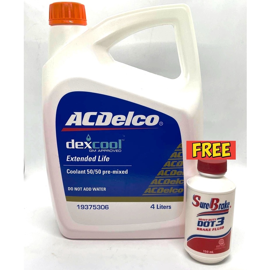 ACDelco DEXCOOL AntiFreeze/Coolant 4L PreDiluted 50/50 dexcool Orange Coolant (19375306