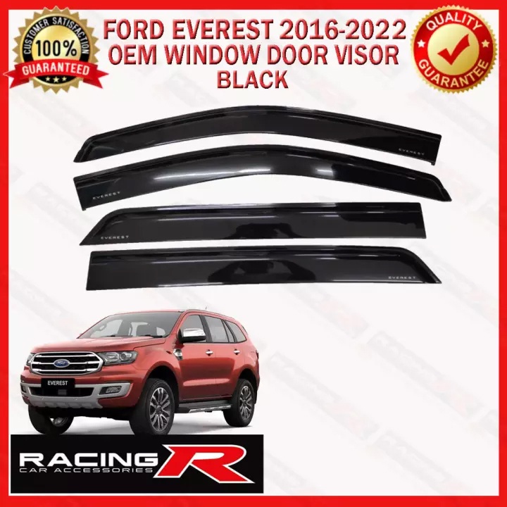 Everest 2016 to 2022 OEM INJECTION Window Door Visor Black / Rain / Sun