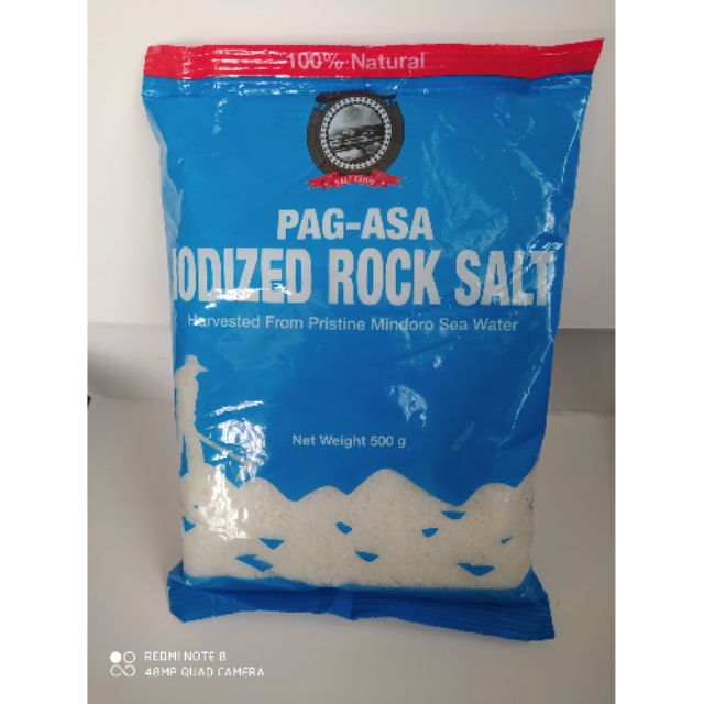Pagasa Iodized Rock Salt 100 Natural 500g Shopee Philippines