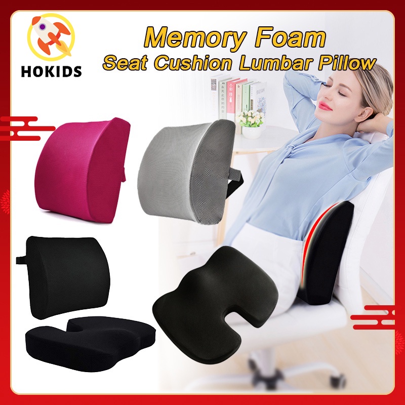 Coccyx Orthopedic Lumbar Back Pillow Memory Foam Seat Cushion Back Pain