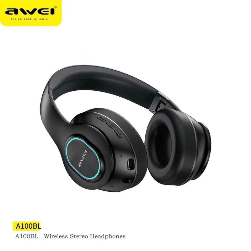 AWEI A100BL/A200BL Wireless Bluetooth Headphone OverEar w/ Microphone