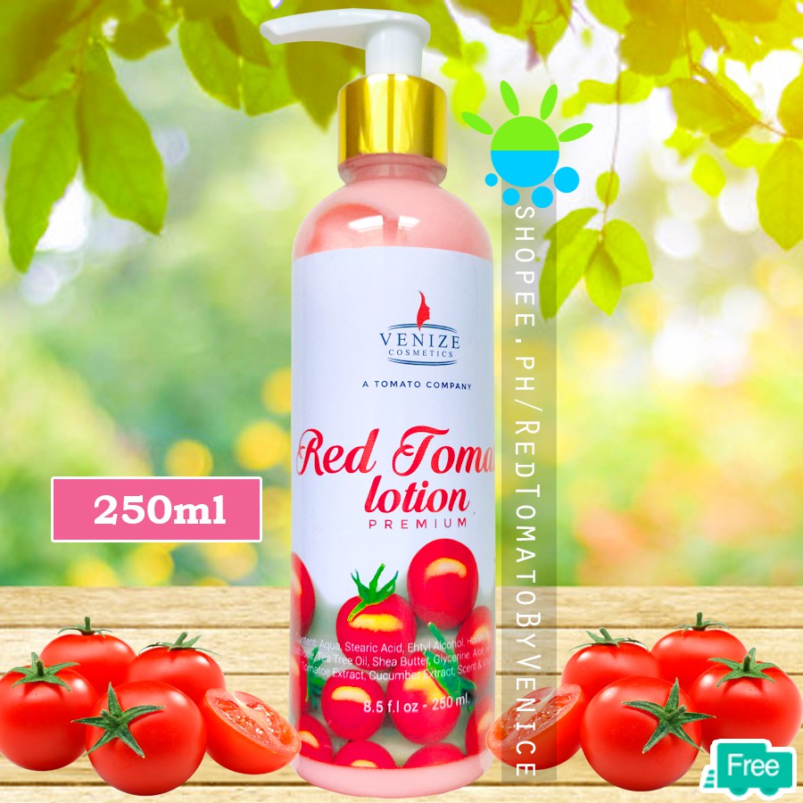 RED TOMATO LOTION PREMIUM Skin Whitening with Shea Butter Baking Soda