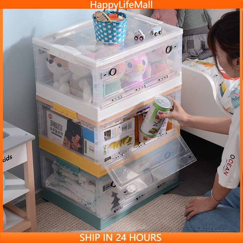 [Local Stock]Transparent Foldable storage box waterproof plastic box