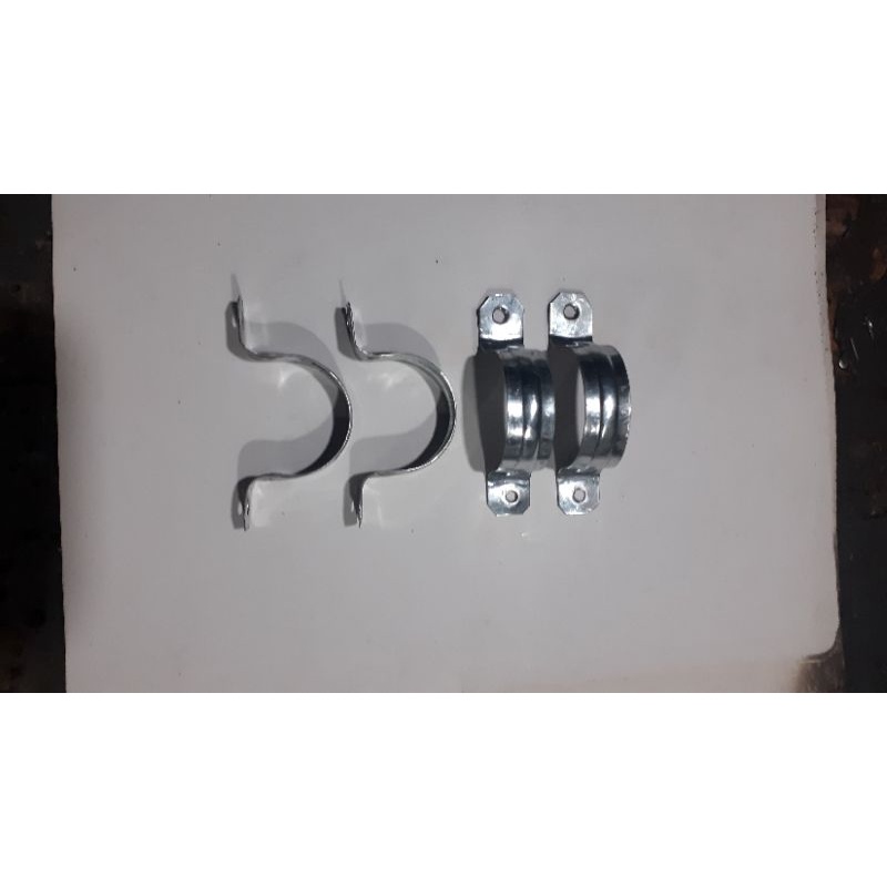 Conduit clamp, pvc pipe clamp. 1/2" 20mm. 2 hole,galvanize iron. buy 10