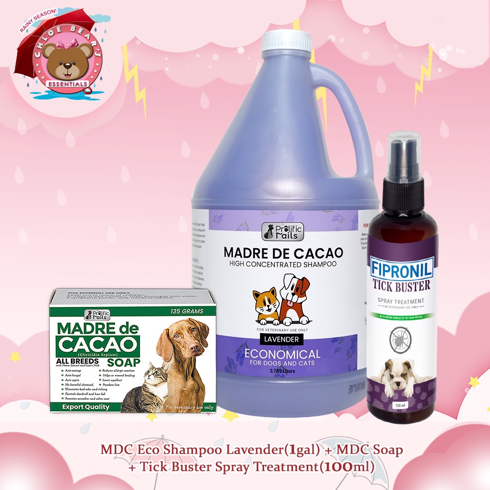 BOBProlific Tails Madre De Cacao Shampoo Lavender Gallon + Tick Buster