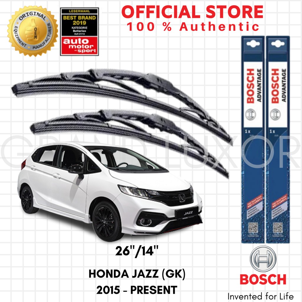 Bosch ADVANTAGE Wiper Blade Set for HONDA JAZZ (GK) 2015PRESENT (26
