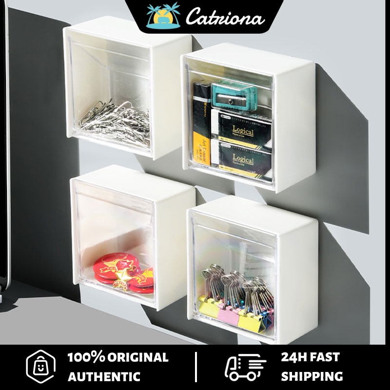 Transparent Storage Box/Wall Mounted Storage Box Wall Organizer No Need