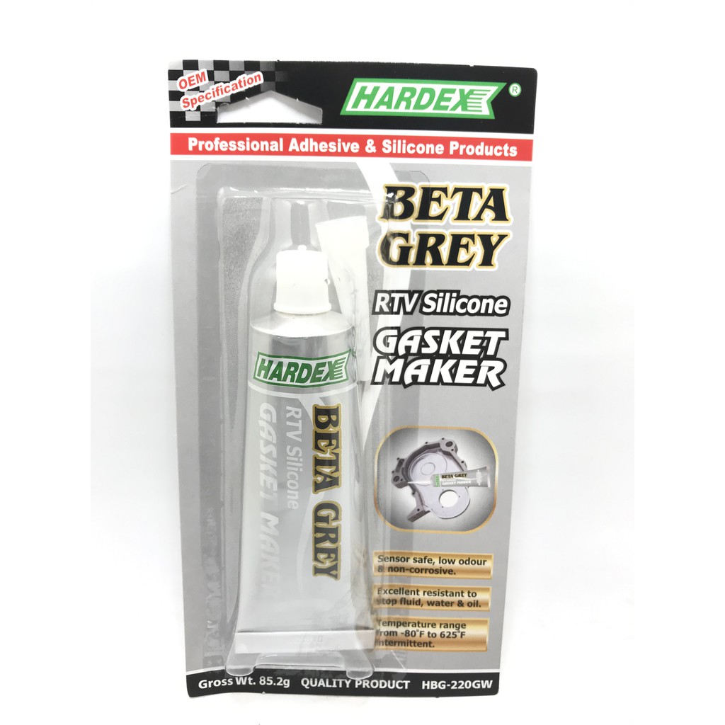 Hardex Beta Grey (Gray) RTV Silicone Gasket Maker 40g/ 85.2g Shopee