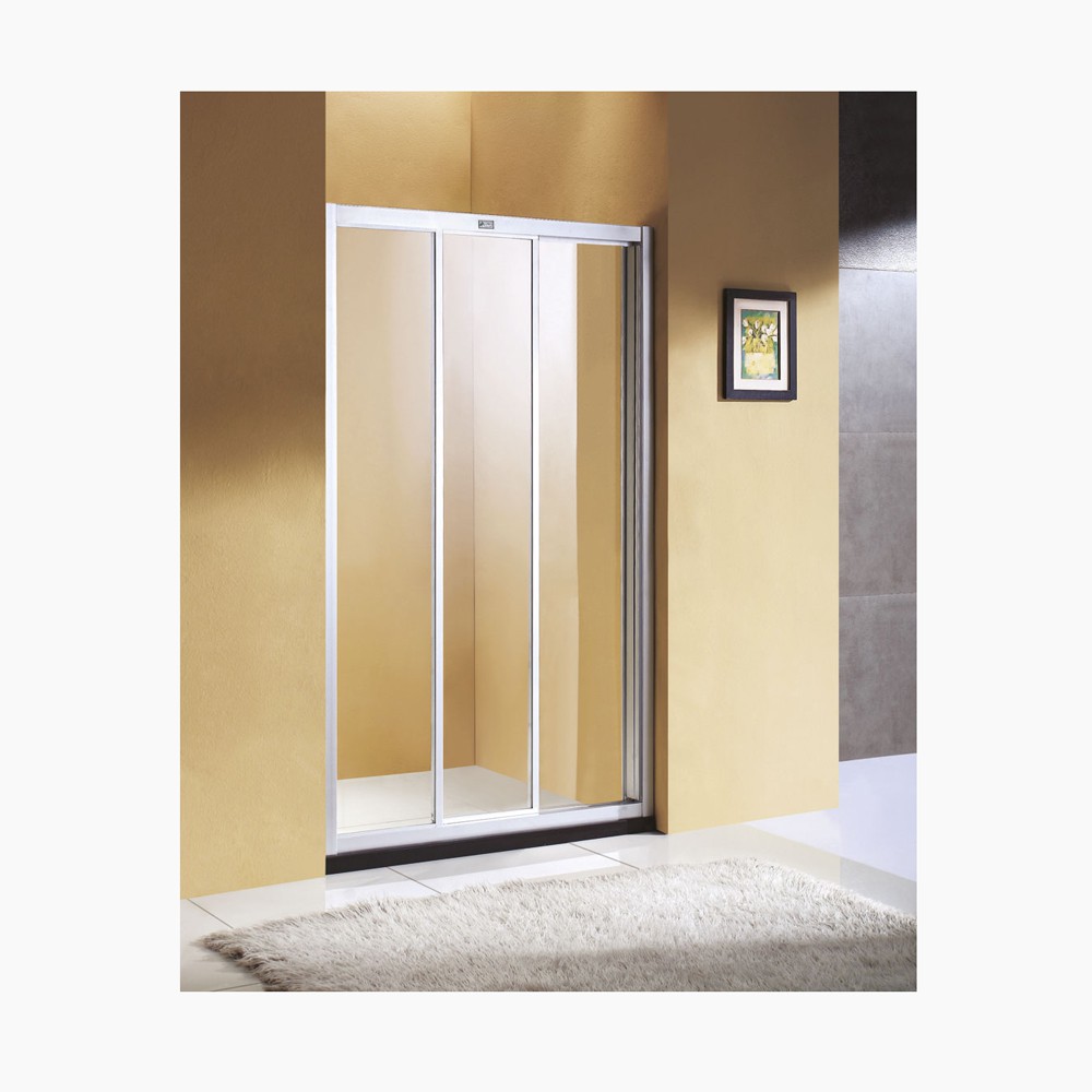 Sannora 3Part Sliding Shower Door RIGHT fixed glass panel by Sanitec