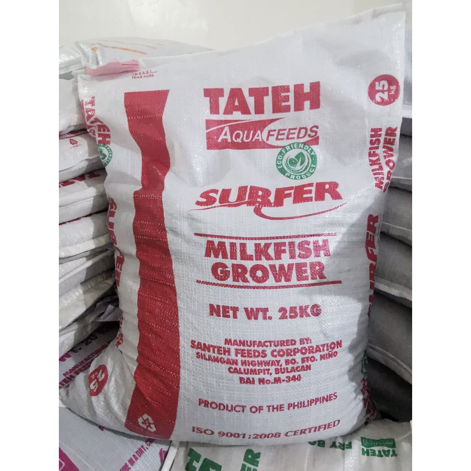 Tateh Aquafeeds Surfer Grower 1kg Milkfish Bangus Feeds Floating