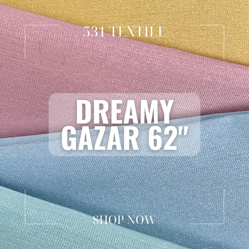 DREAMY GAZAR DUBAI QUALITY SILK FABRIC/TELA 62" FOR DRESS EVENING GOWN