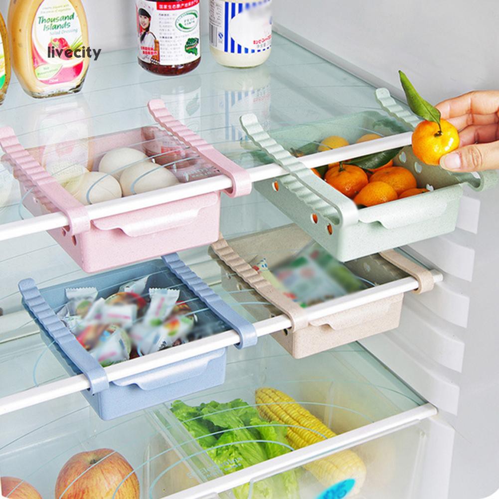 LiveCity Fridge Freezer Space Saver Organizer Storage Rack Shopee