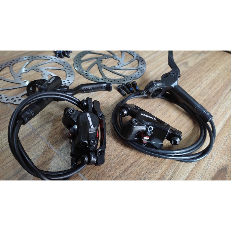 KAMROS HYDRAULIC BRAKE SET WITH ROTOR DISC SET) Shopee
