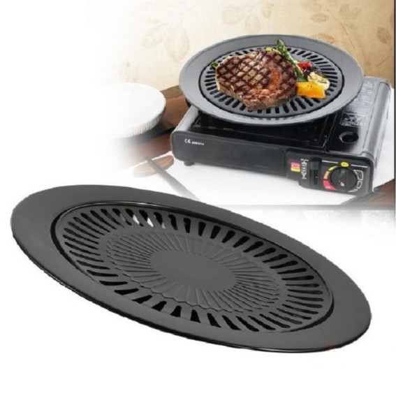 Smokeless Barbecue Pan Plate Grill StoveTop Cooking NonStick Home BBQ