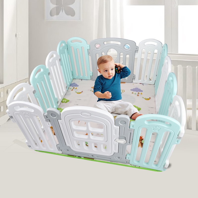 Big Baby Folding Playpen (High Quality) with Free Mat, Balls and