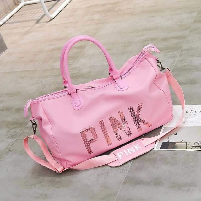 Pink travelling bag for women Shopee Philippines
