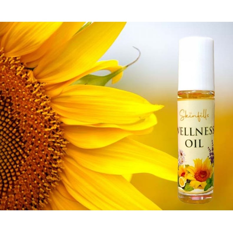 Calming Oil, Wellness Sunflower Oil by Skinfills, Essential Massage Oil
