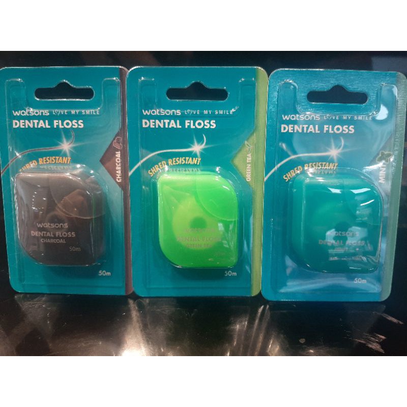 WATSONS, Mint Dental Floss With Fluoride 50 Meters Watsons Philippines