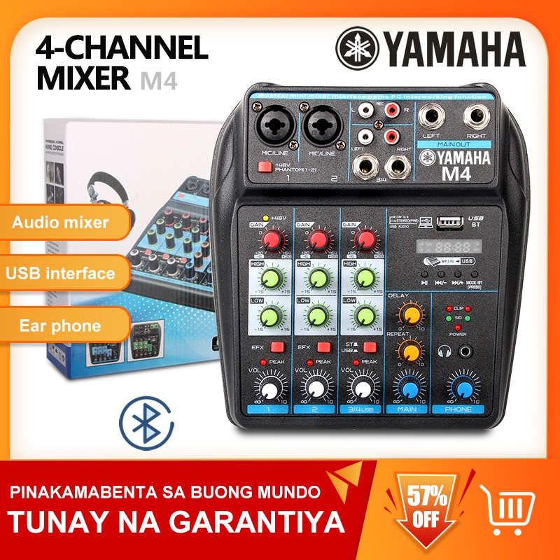 YAMAHA M4 Professional Audio Mixer 4 na channel na stereo output PC