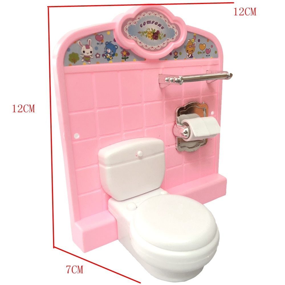 Mini Furniture Bathroom Modeling Toilet Doll House Miniature For Barbie