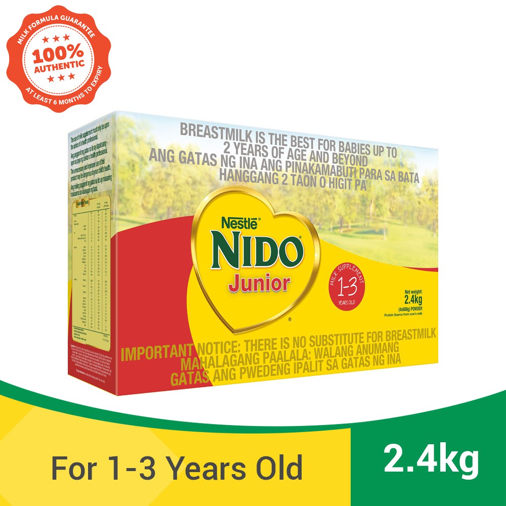NIDO® JR. Milk Supplement For Children 13 Years Old 2.4kg Shopee