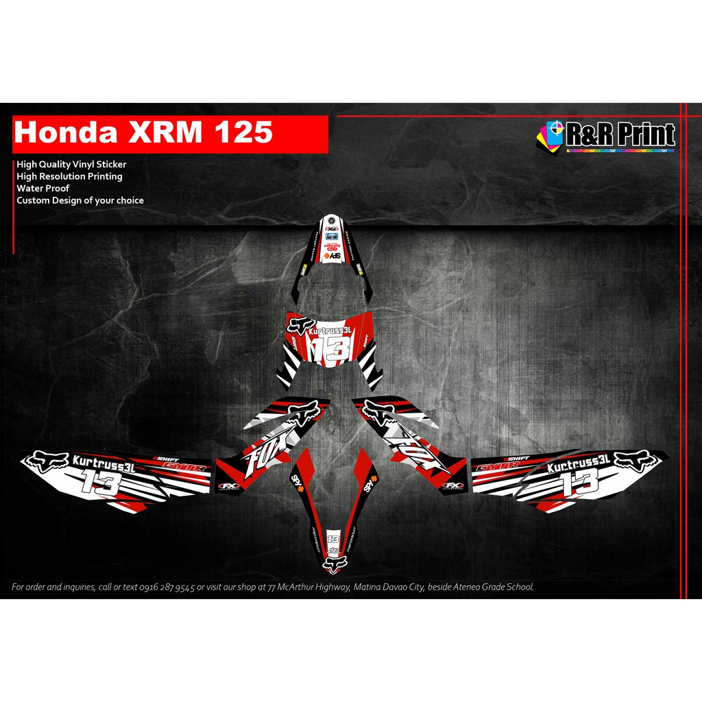 Honda Xrm Decals Design