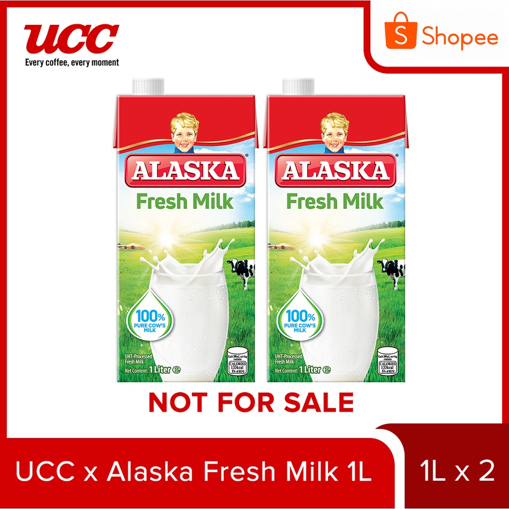 UCC x Alaska Fresh Milk 1L (Bundle of 2) NOT FOR SALE Shopee