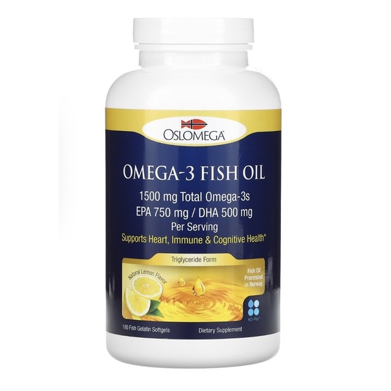 on hand!Oslomega Norwegian Omega 3 Fish Oil 750mg EPA, 500mg DHA