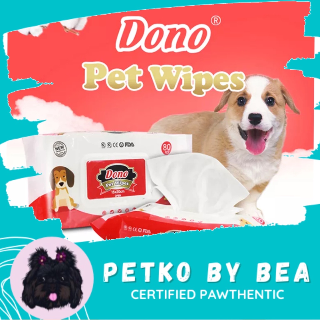 Dono Alcohol Free Pet Wipes disposable pet wipes 80pcs for any animals