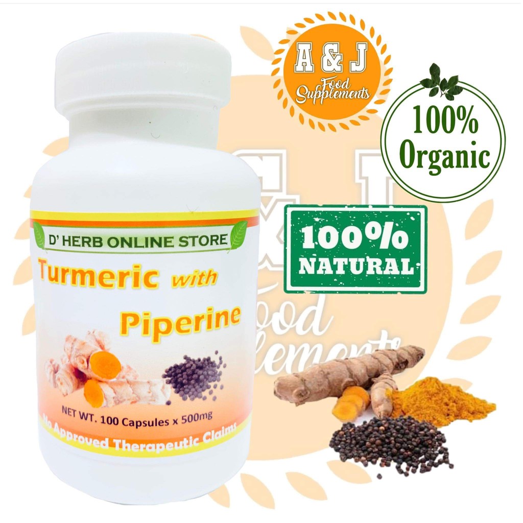 Turmeric Piperine Improving Liver Function (100 Capsules) 500mg Shopee Philippines