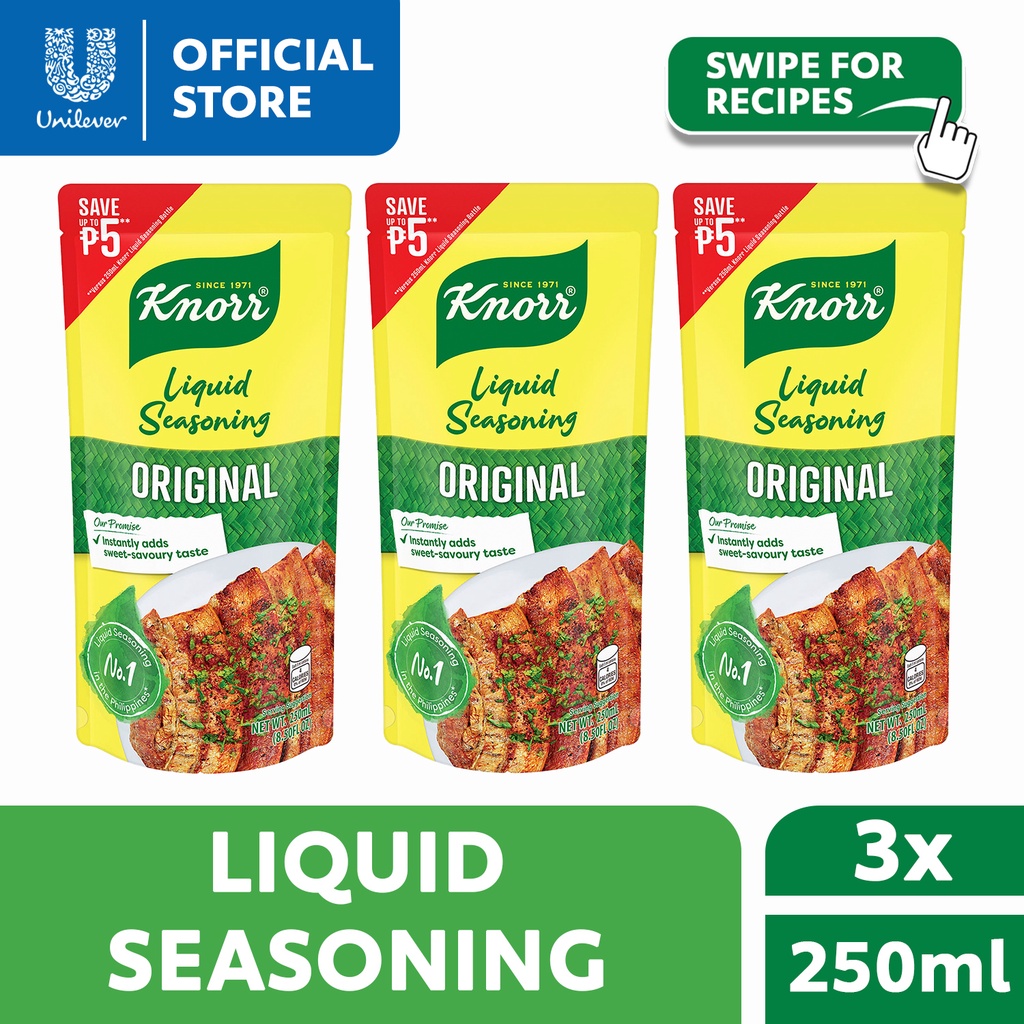 Knorr Liquid Seasoning Original 250ML Pouch x3 Shopee Philippines