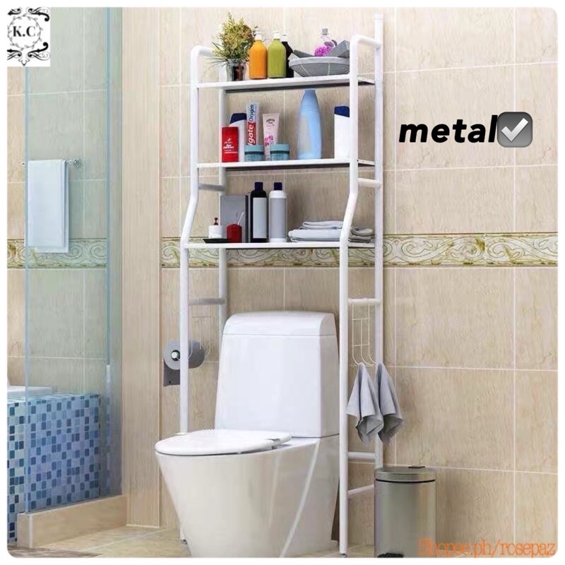 K.C 3Tier Bathroom Space Saver Toilet Shelf Rack Storage Bathroom