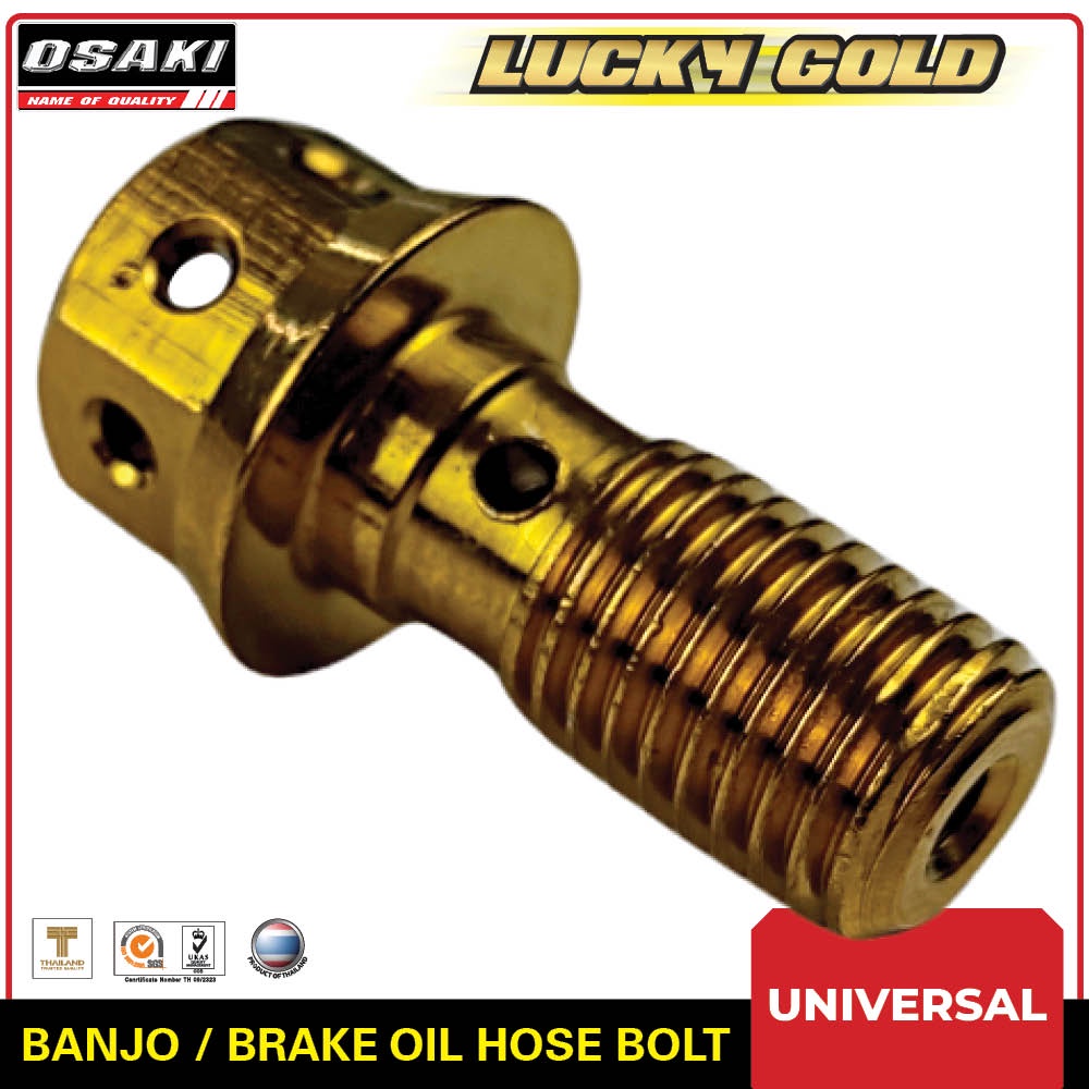 Universal Osaki Lucky Gold Banjo / Brake Hose Bolt (Made in Thailand