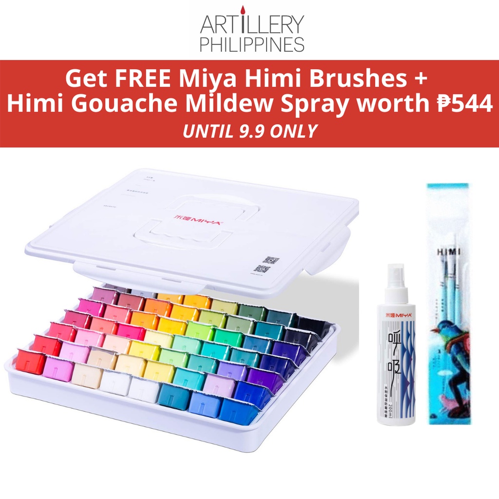 Original MIYA HIMI Gouache Jelly Cup Paint Set of 56 Colors w/ FREE