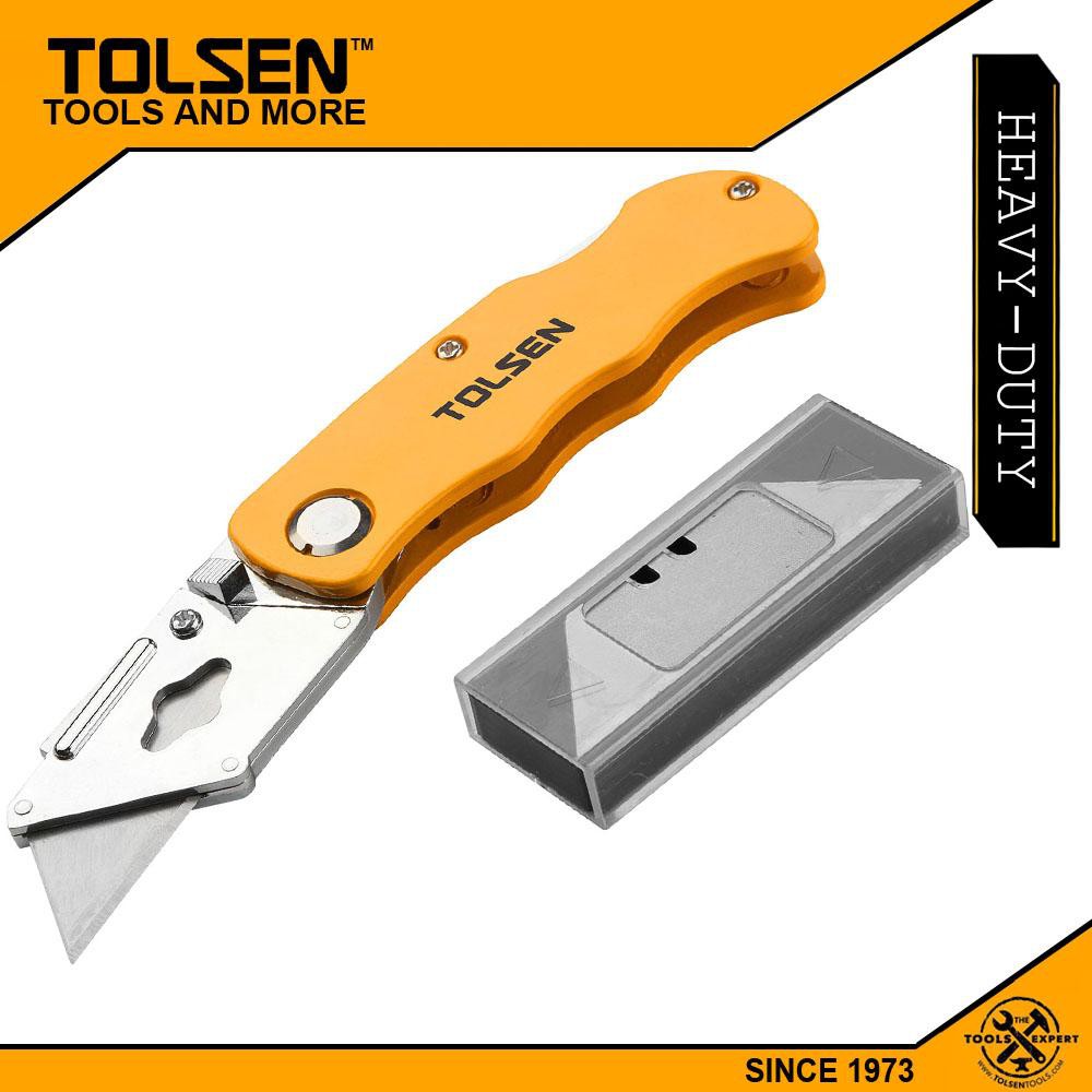 Tolsen Folding Utility Knife (61x19mm) Box Cutter 30007 with Blade