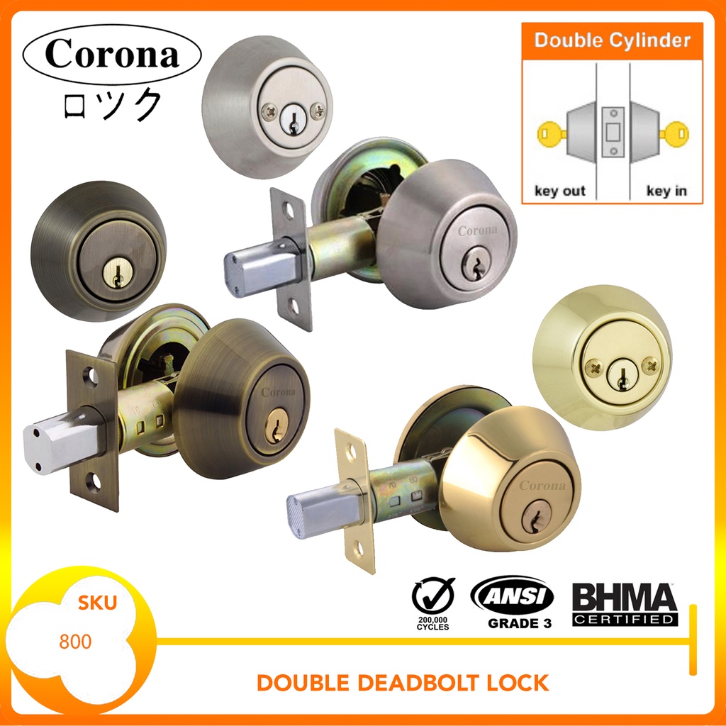 Corona Double Deadbolt Lock Door Lock Shopee Philippines