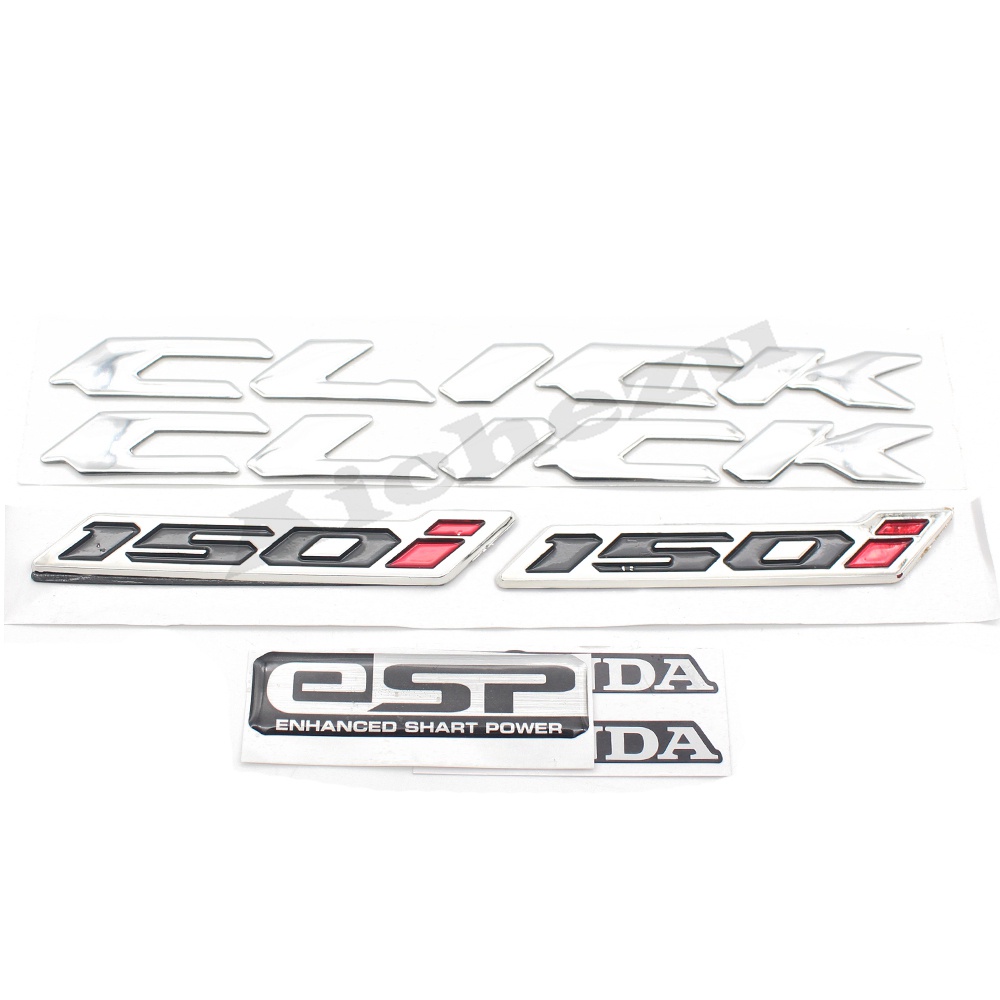 Motorcycle Body Chrome Click Logo Badge Emblem Sticker Decals for Honda